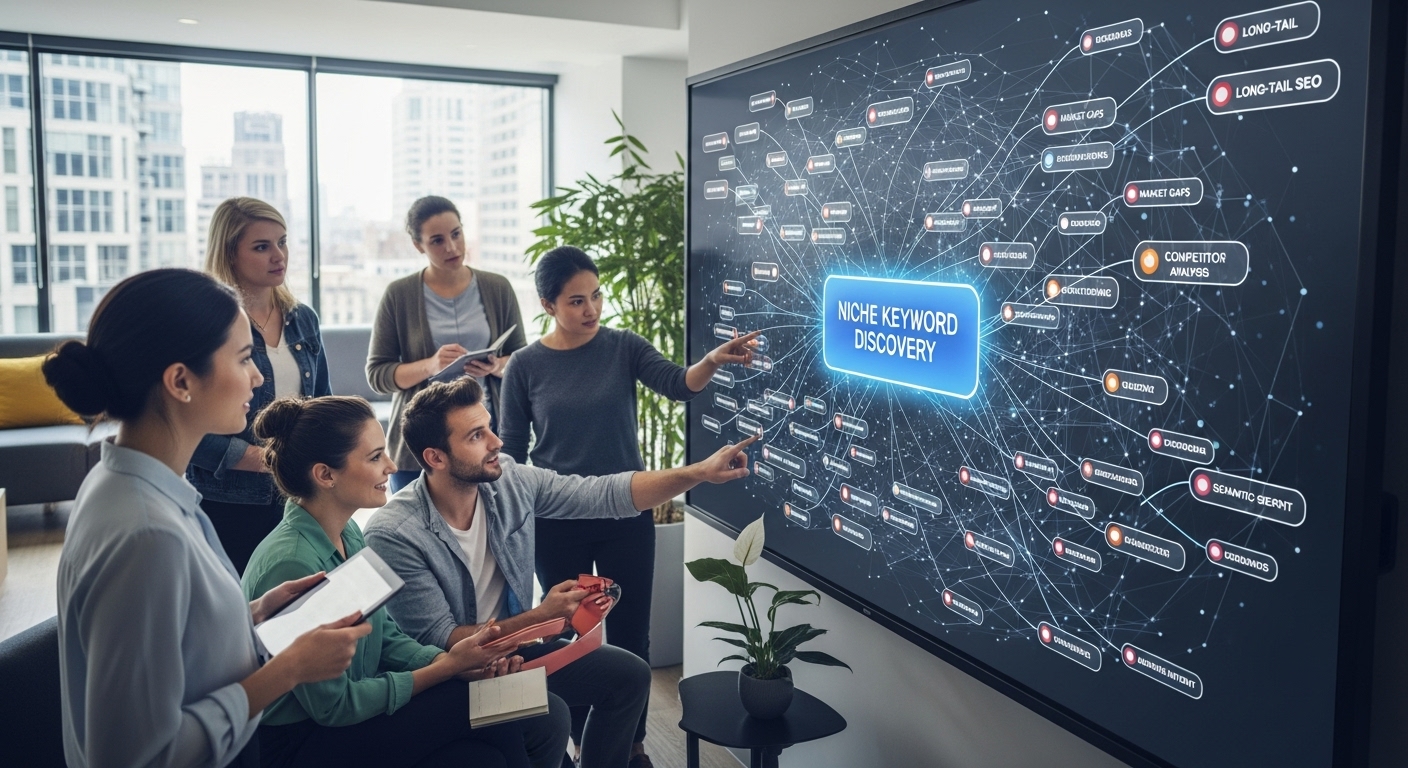 keyword research strategy showing long tail and niche keywords for seo